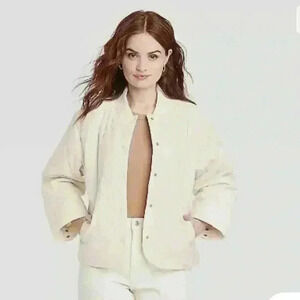 A new day Quilted Jacket Cream Size XL